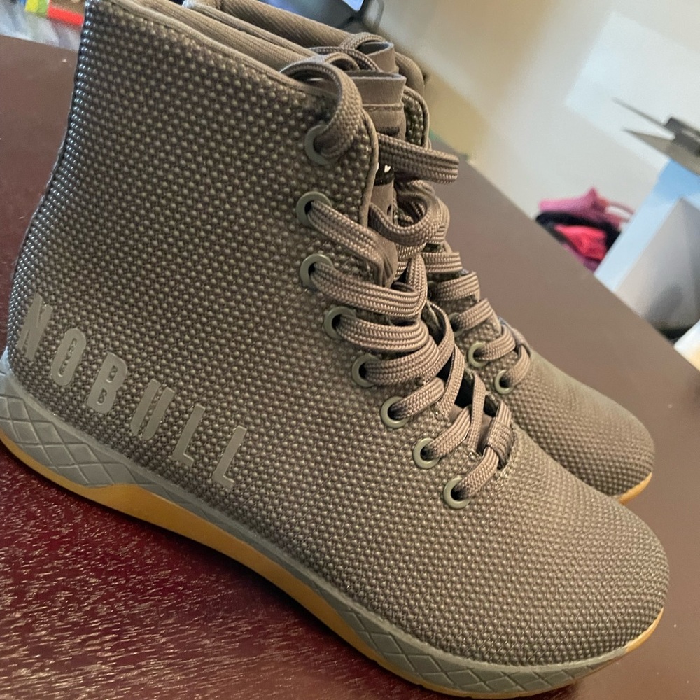 NoBull High Top Trainers Dark Gray w/Gum sole